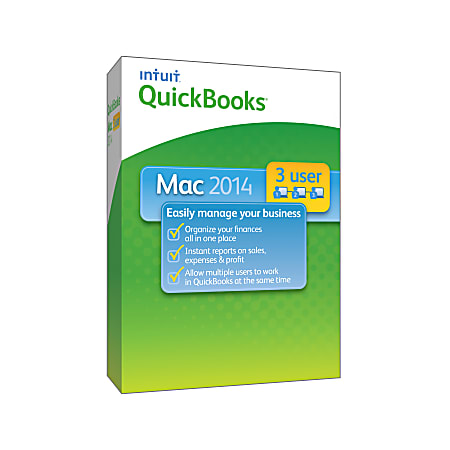 QuickBooks® Pro 2014 3-User, For Mac, Traditional Disc